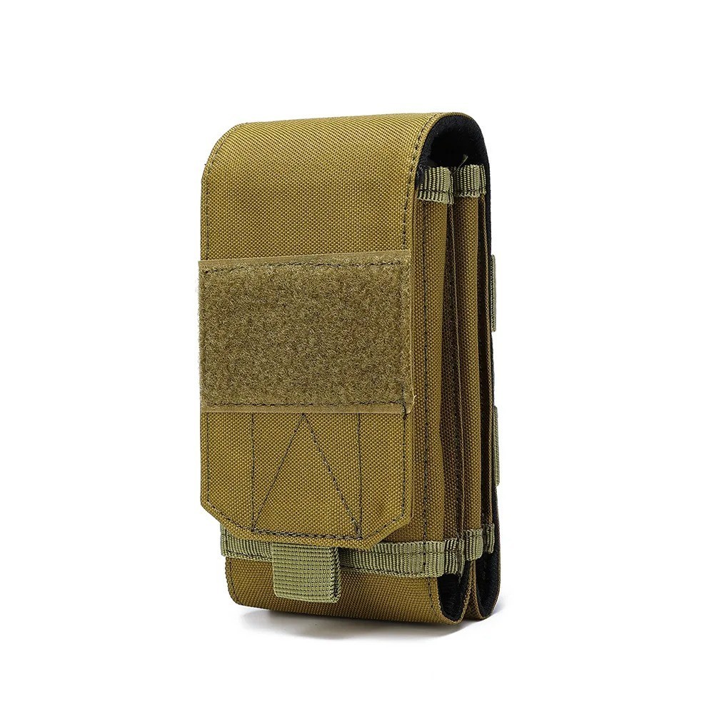 Tactical MOLLE Double Phone Pouch Waist Bag Nylon 600D EDC Outdoor Gear Case