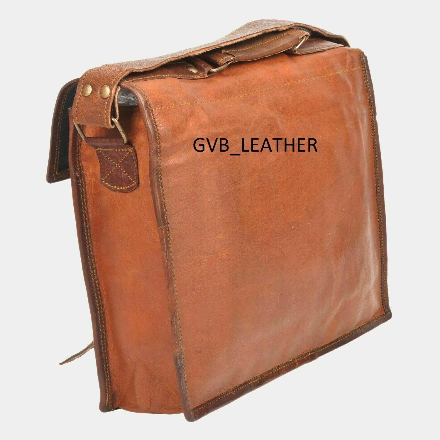 Distressed Leather Messenger Shoulder Basic Bag Crossbody Laptop Briefcase Bag