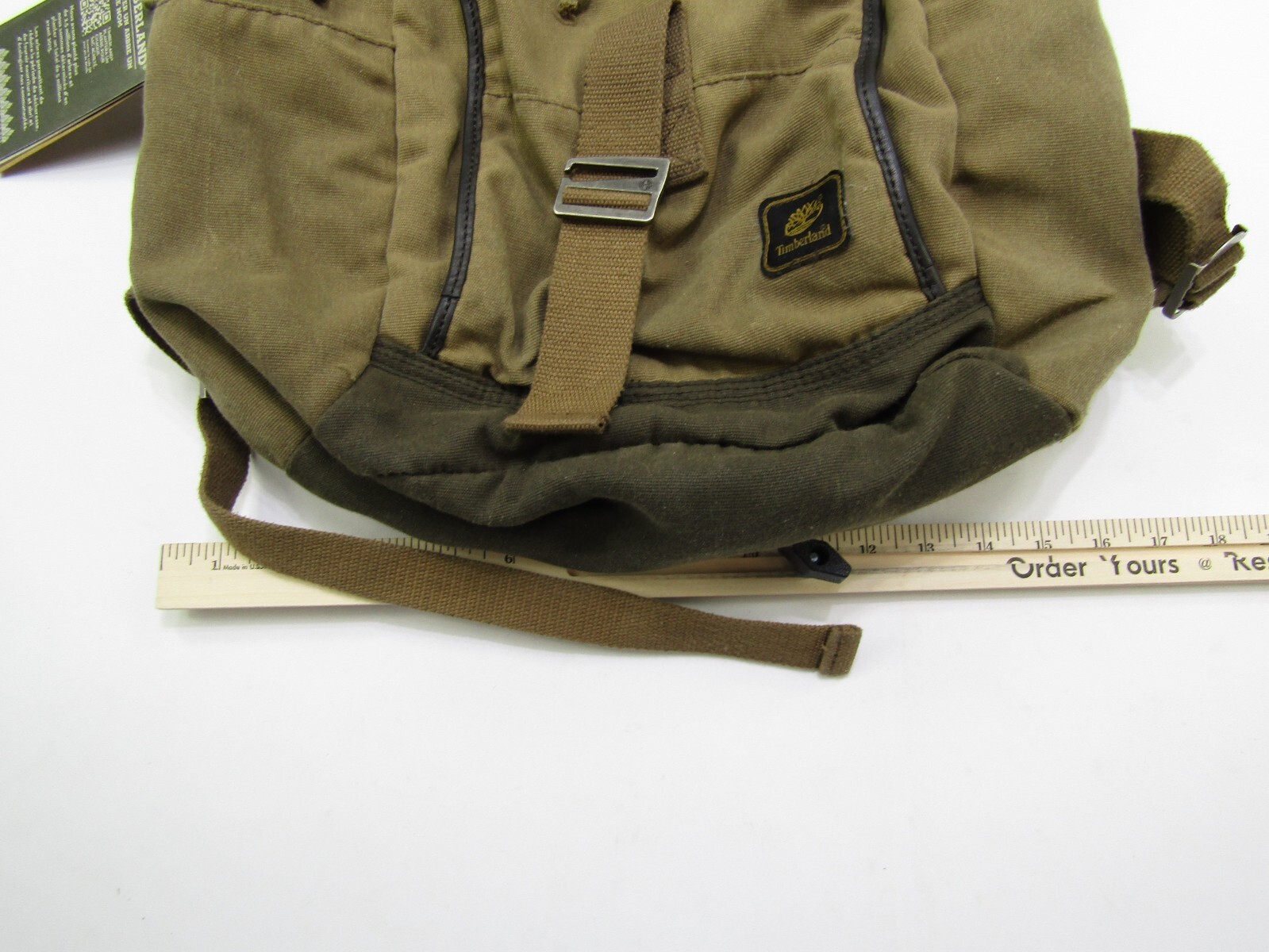 Timberland Mt. Madison 17 Backpack Tan Brown Two Strap Laptop Travel Tags Read