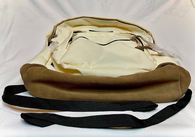 JANSPORT “RIGHT PACK” COCONUT BACKPACK SUEDE BOOK LAPTOP BAG~NEW W/O TAGS~NICE!