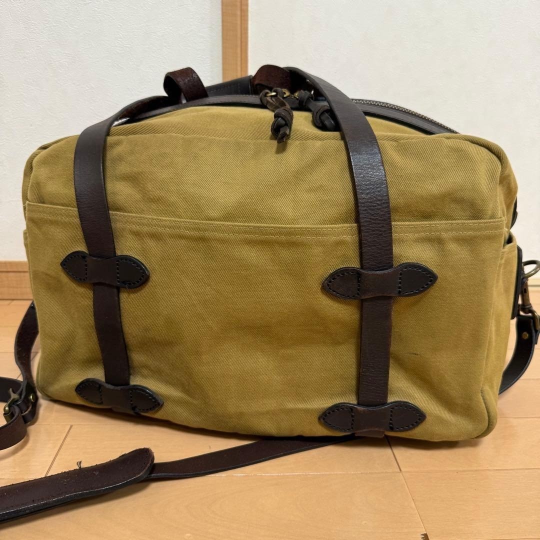 FILSON Canvas Leather Boston Bag 45cm Travel Duffel Used