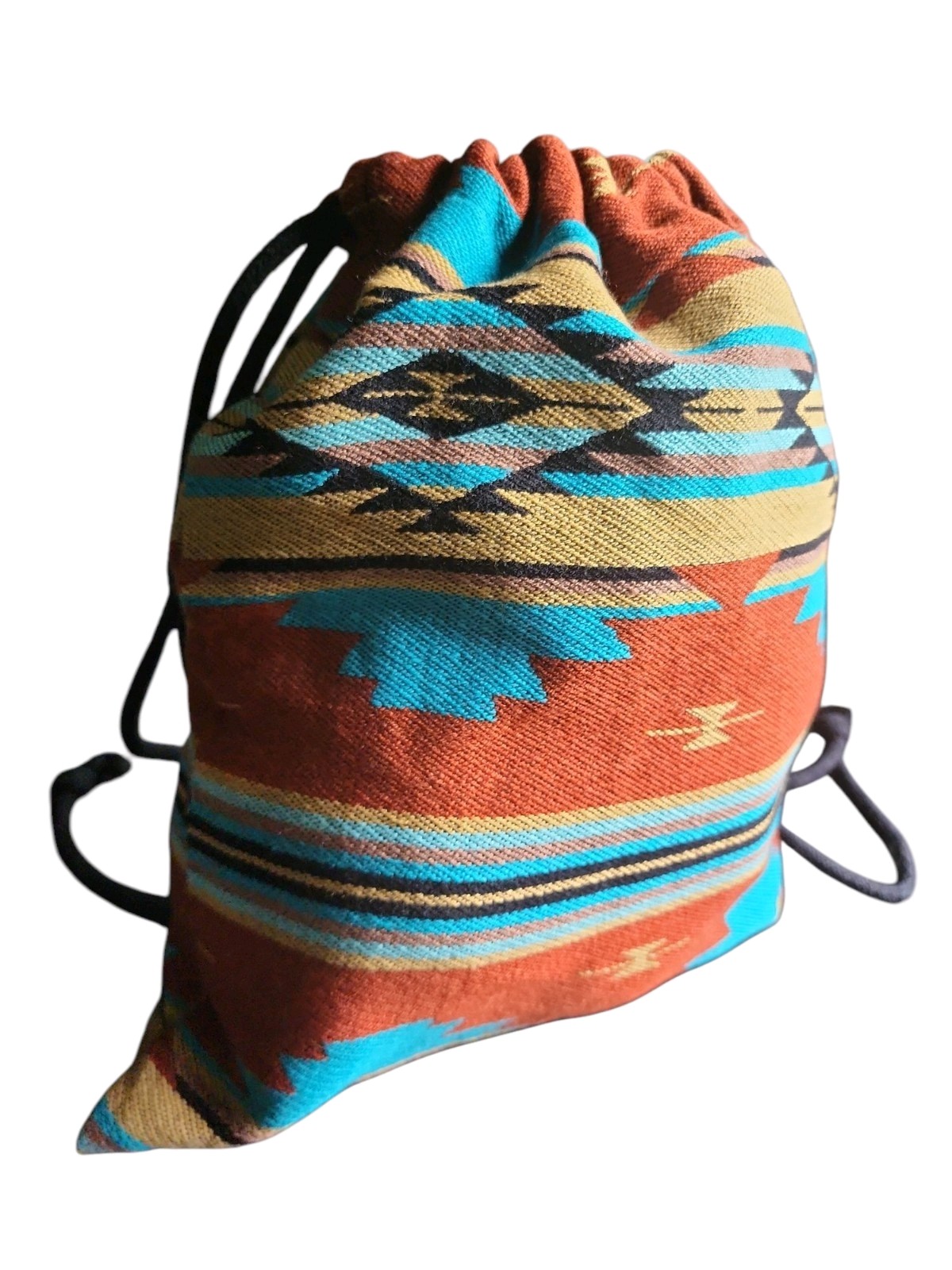 Drawstring Sack Pack Southwest Style Cotton Travel Backpack Foldable USA SELLER