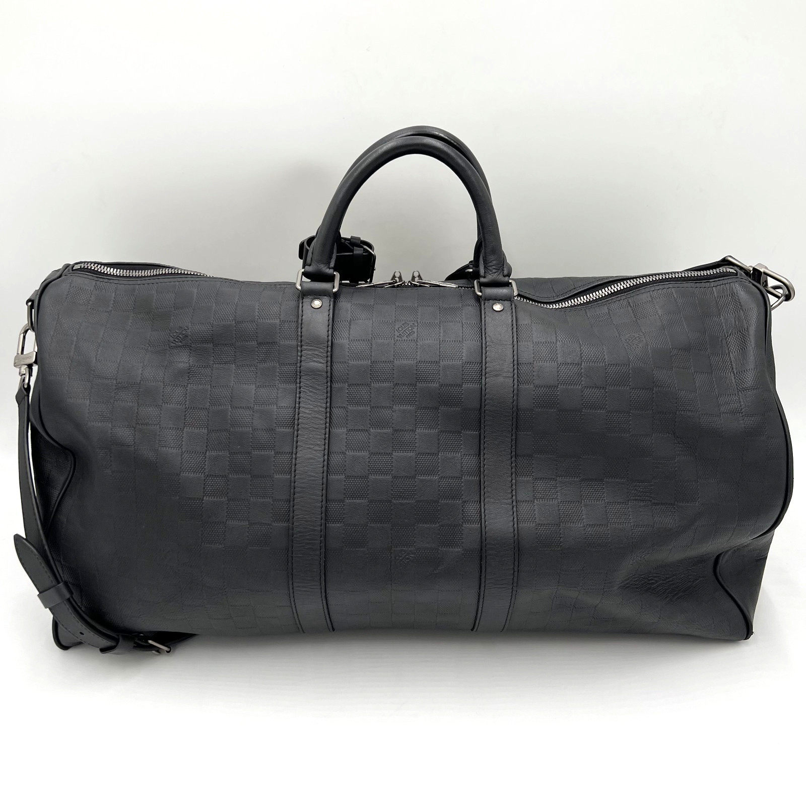 Louis Vuitton Damier Infini Keepall Bandouliere 55 Travel Bag 2way N41144 Auth