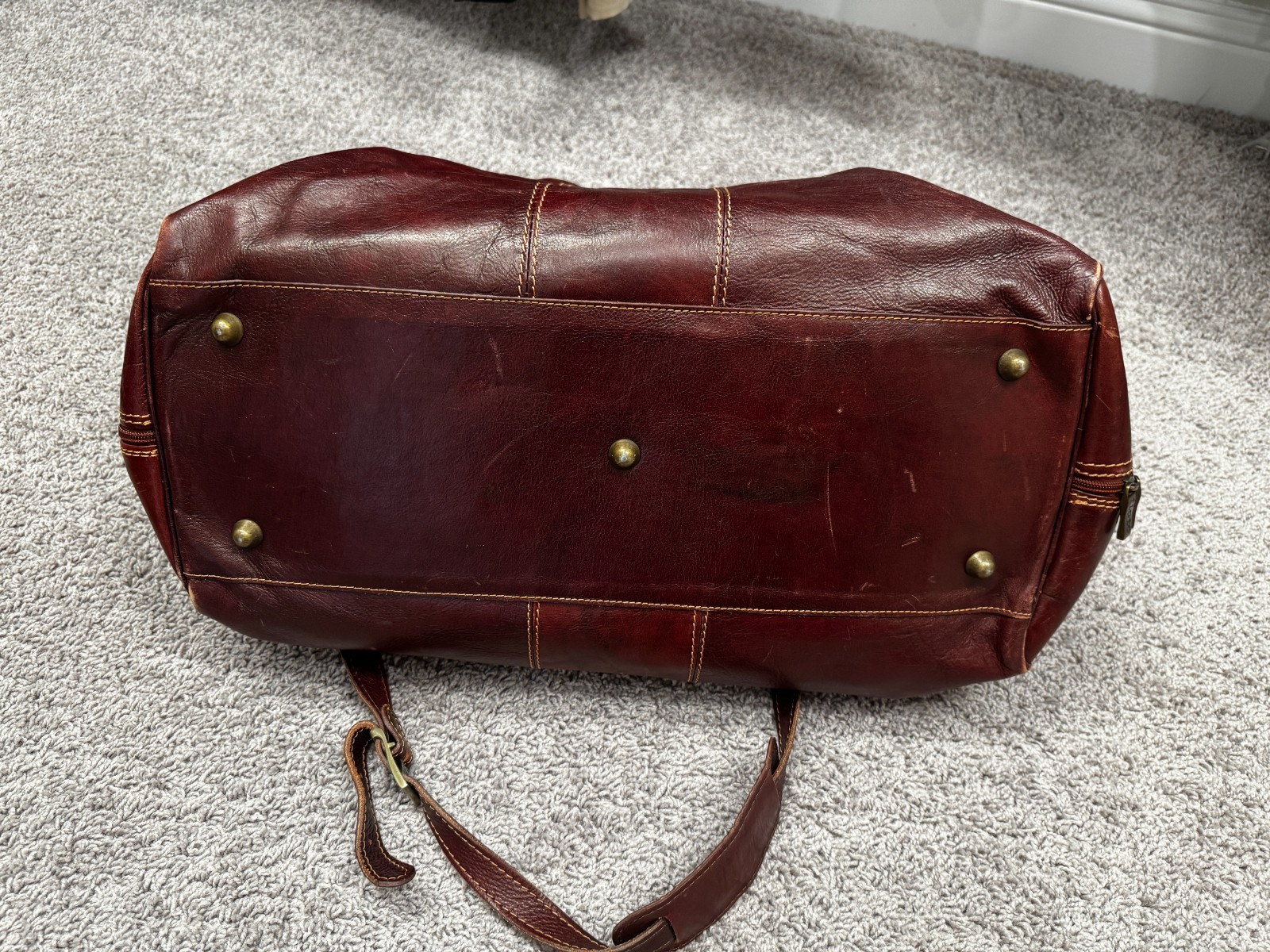Pre-Owned Floto Venezia Garment Duffle Leather Bag 21 inches