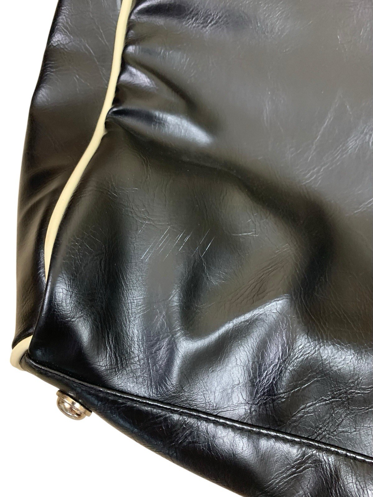 Ben Sherman Black Cream Retro Messenger Bag Y2K Travel Weekender Crossbody