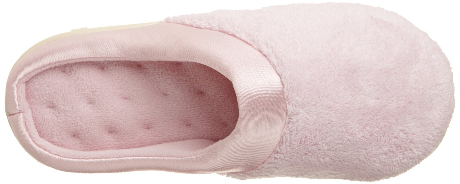 Isotoner Women’s Microterry PillowStep Satin Cuff Slippers Peony 5 5 6 U1