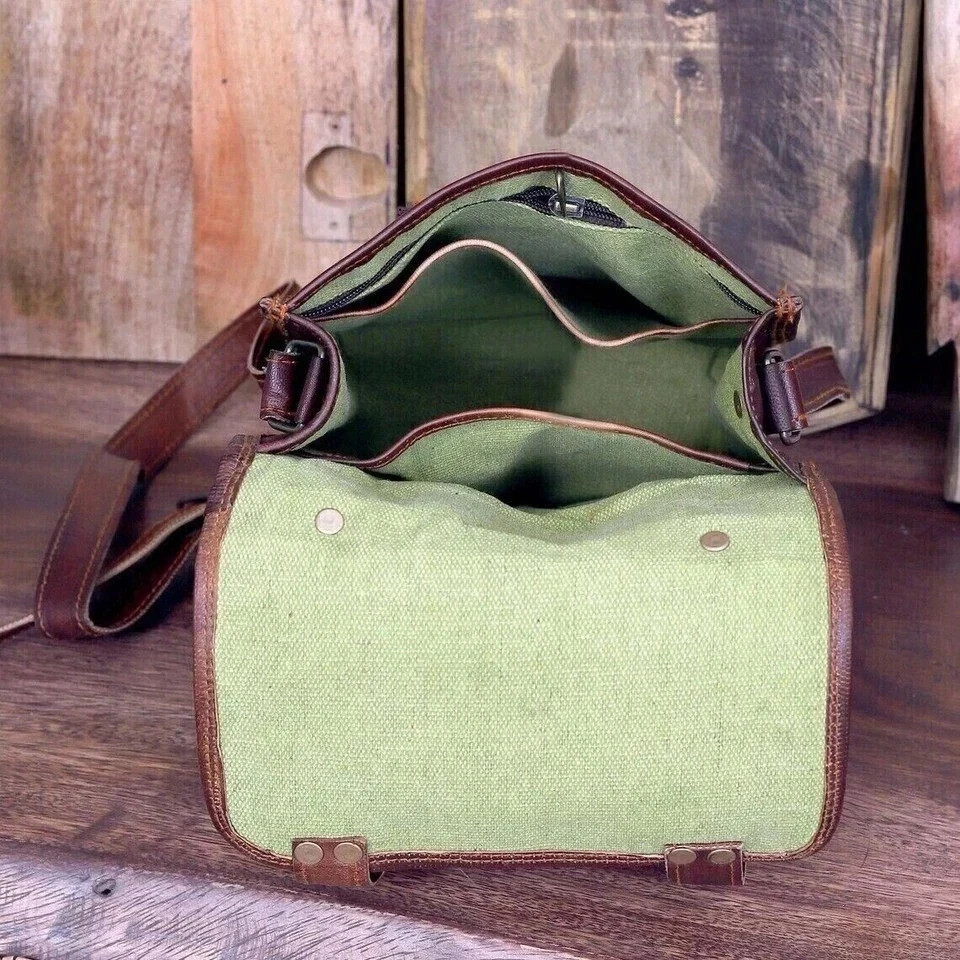 Pro Max Leather Messenger 15” Satchel All Time Bag Brown