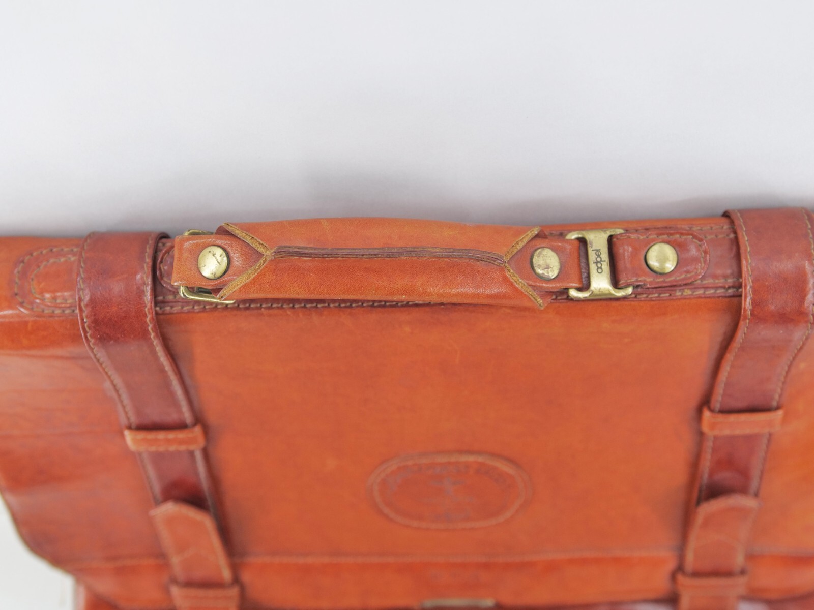 Vintage Adpel Italian Leather Briefcase Messenger Laptop Bag