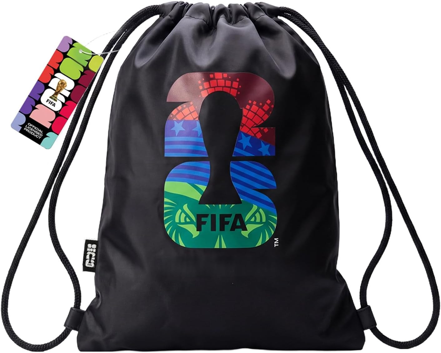FIFA World 2026 Cup Official Licensed Drawstring Backpack Bag, Sports Gym Sackpa