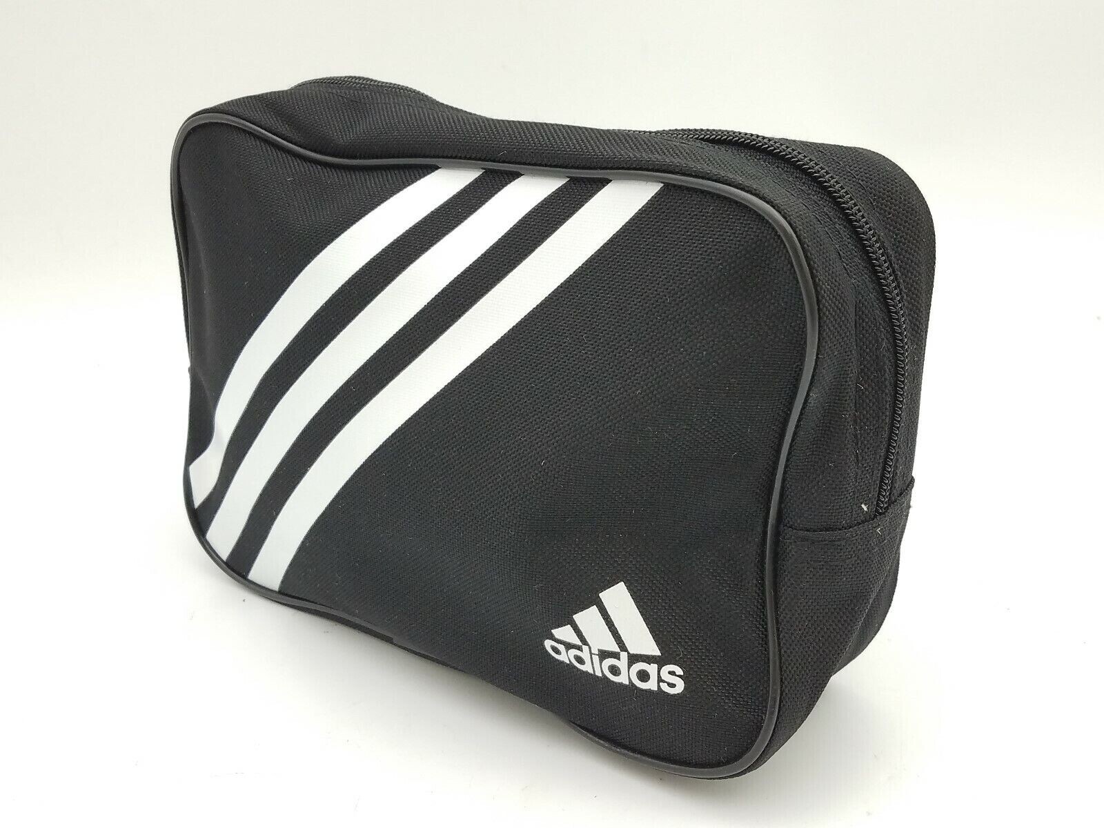Adidas Zippered Small Travel Black White 7.5″L Athletic Team Carry-All Storage