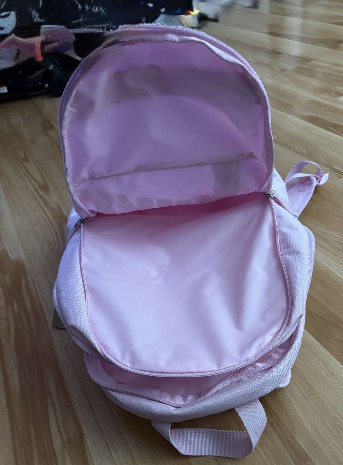 Brand New Pink Sm/Md Nike 2 Compartment And 2 Separate Pocket Travel Book Bag
