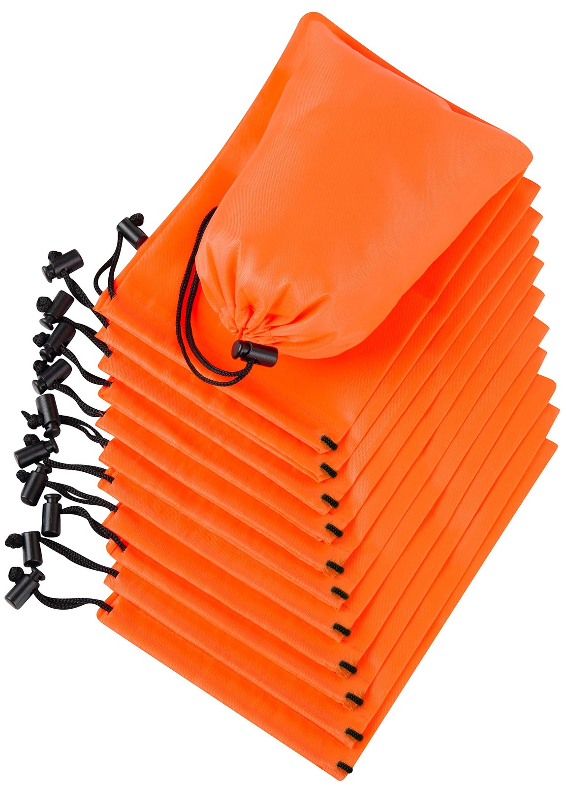Drawstring Bag – Nylon Cinch and Ditty Stuff Pouch with Toggle (5 x 7-12 pack…