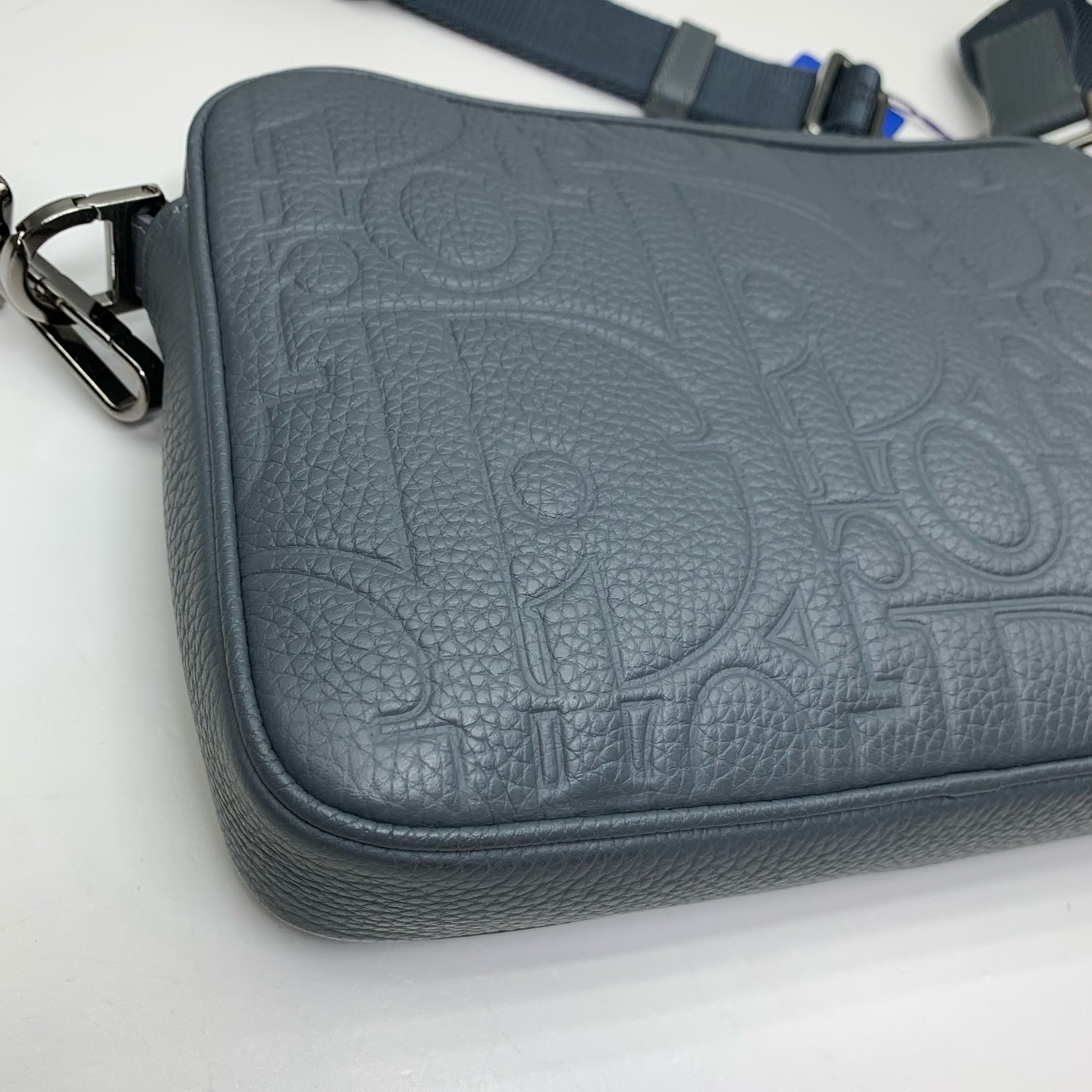 Dior Pre-Owned Authentic Crossbody Bag Dark Grey Free Shipping 23x16x6cm