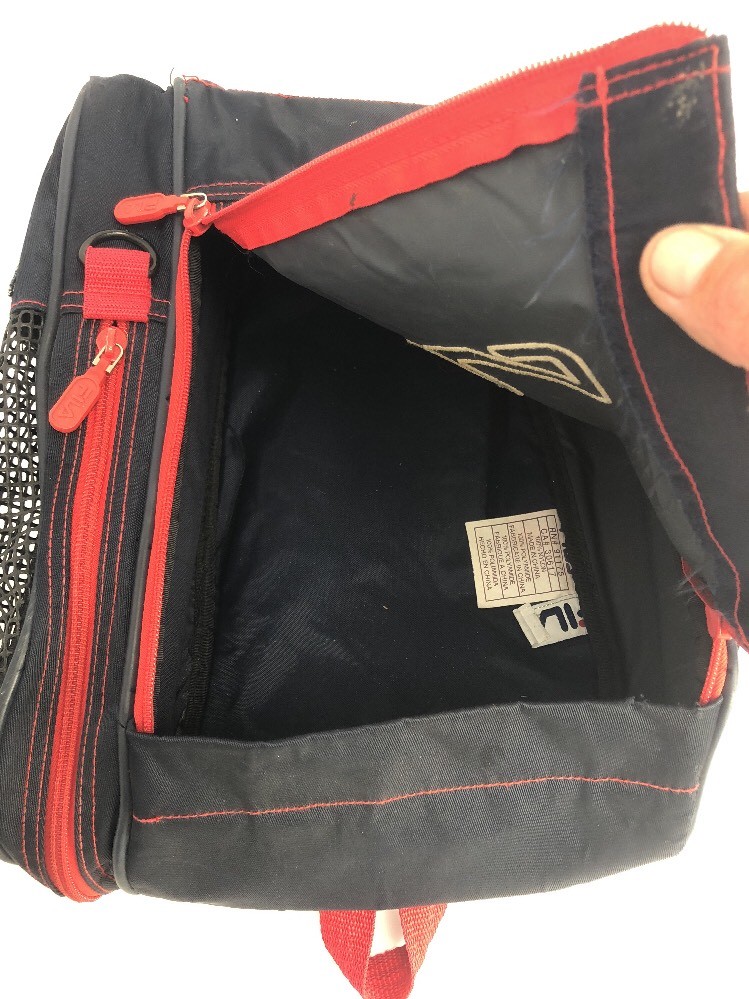 Fila 90’s Vintage Backpack Color Block Spell Out Mesh Streetwear Hip Hop Rare
