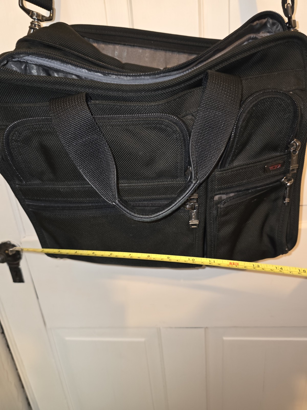 Tumi 26141D4 Alpha Black Ballistic Nylon Laptop Expandable Briefcase Bag