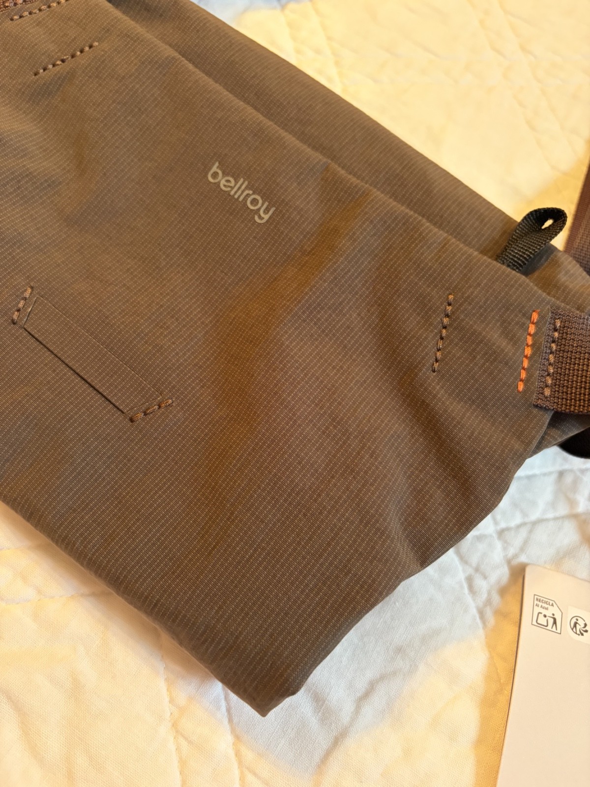 Bellroy Lite Sling Mini 4L River Rock Brown Lightweight Crossbody Bag NWT