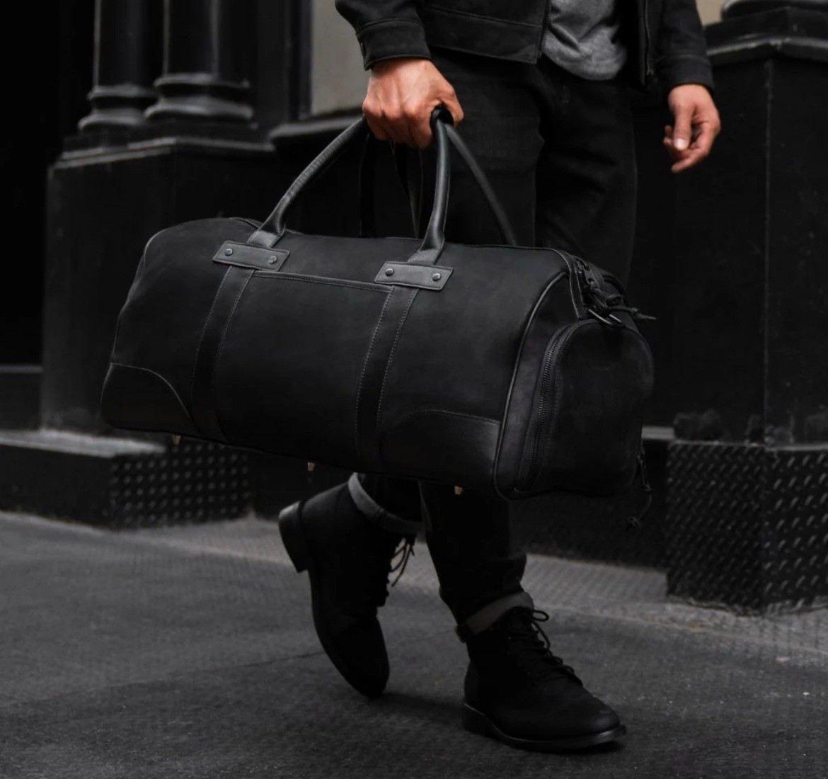 New Thursday Black Matte Weekender Bag Large