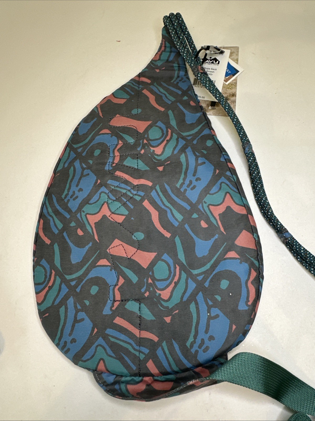 KAVU Mini Rope Sack Sling Crossbody Backpack Topo Smash NWT New w/ Tags