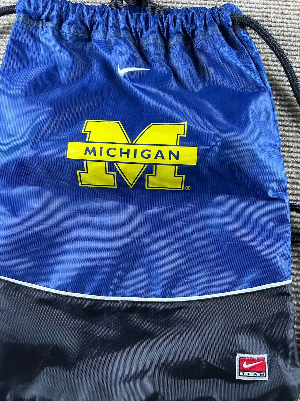 Nike Team Michigan Wolverines Basketball Player Issue Gym String Bag