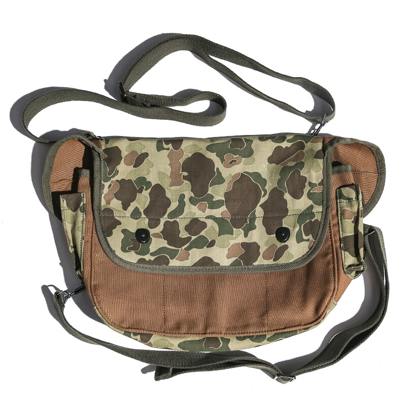 BRONSON Outdoor Duck Hunting Camo Fishing Bag Army Canvas Shoulder Bag Crossbody