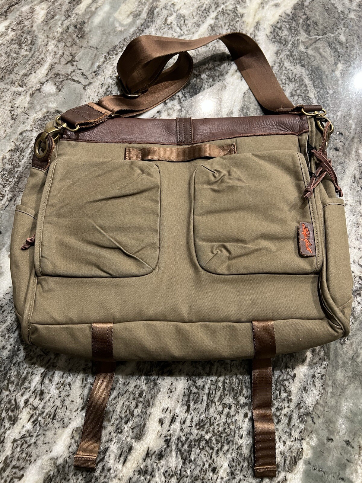 Jansport Skip Yowell Pleasanton Messenger Bag – Leather/Canvas – RARE