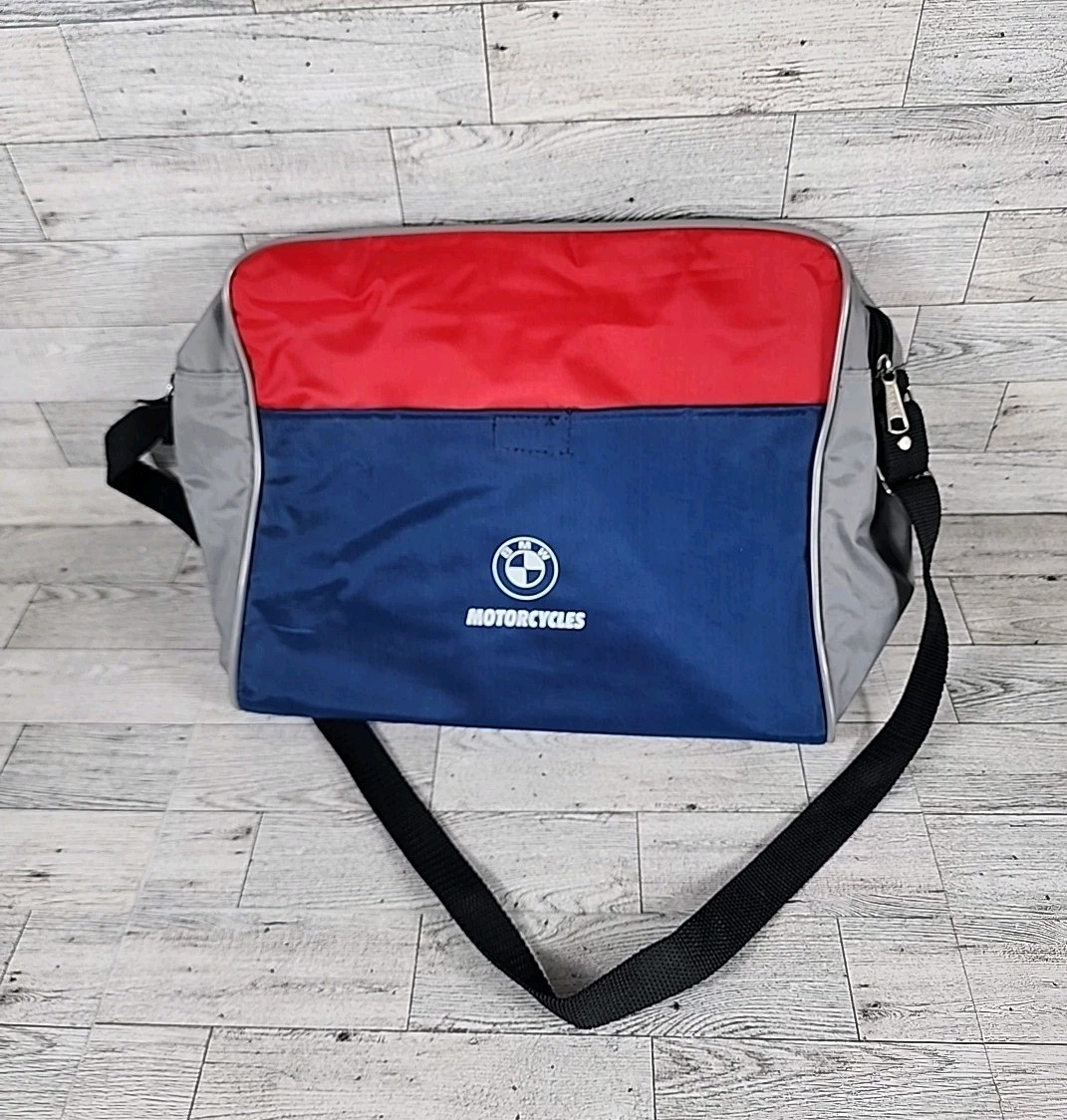Vintage BMW Motorcycles Duffle Tote Bag Laptop Shoulder Strap 12x10x5″