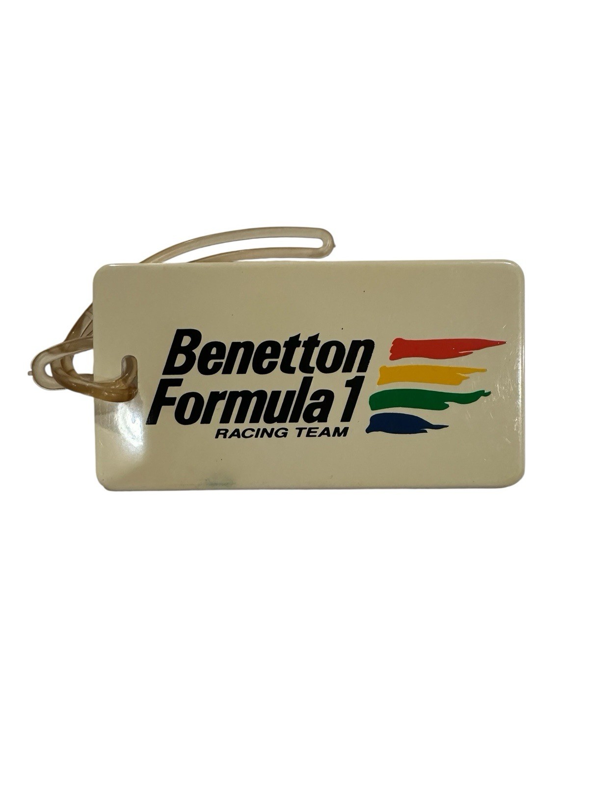 Vintage United Colors of Benetton Backpack Bag/luggage Tag Formula 1 Racing Rare