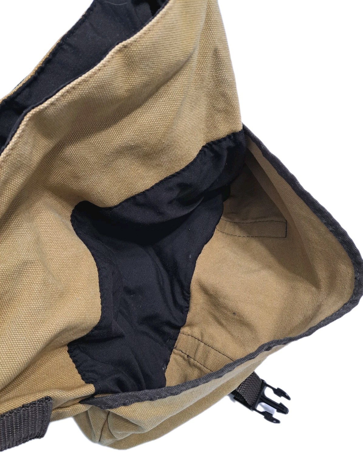 Canvas Khaki Messenger Bag Distressed Retro Vintage Merona Army School Travel