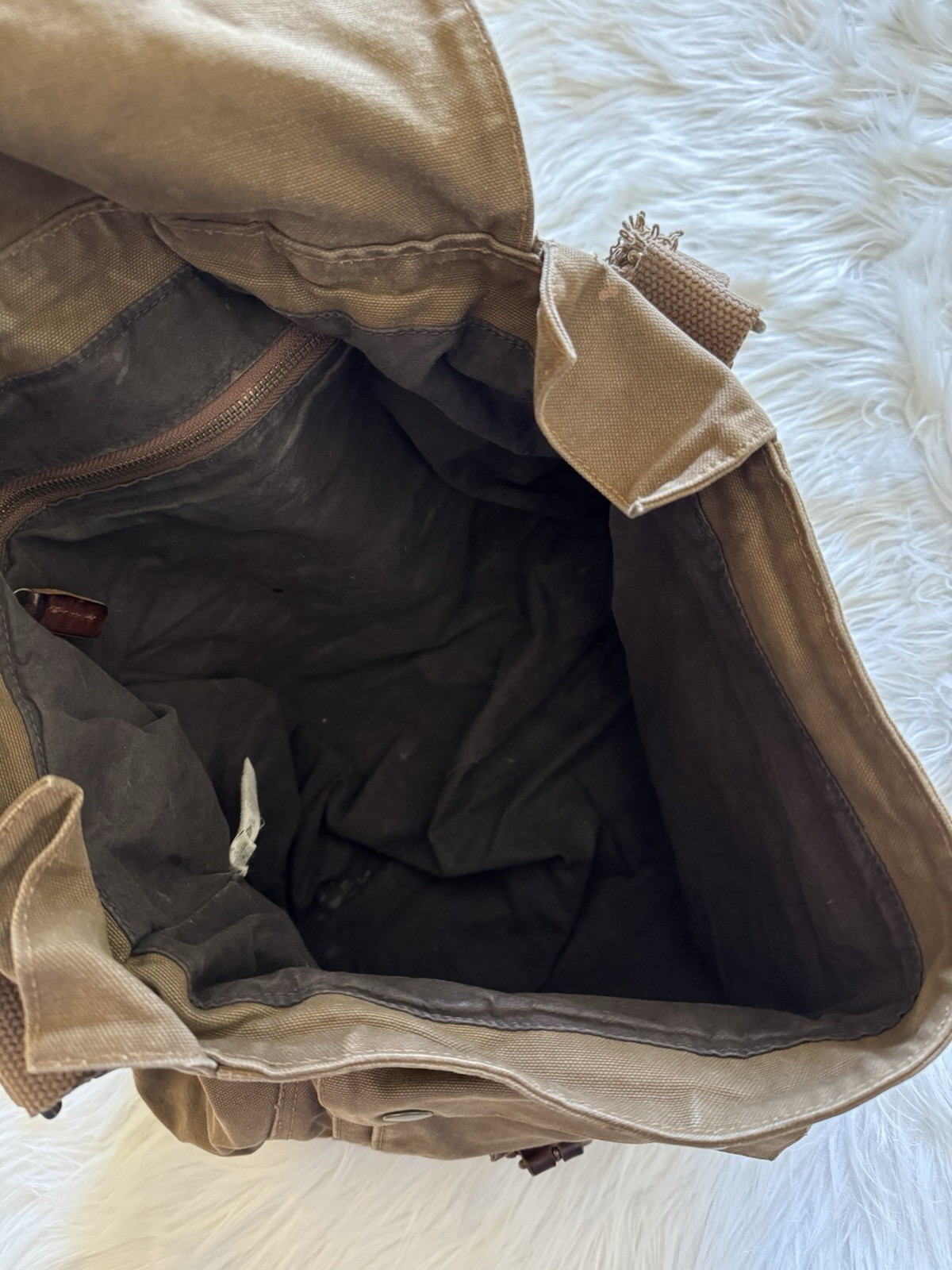 Belstaff 554 Colonial Messenger Bag Cotton Leather Panama