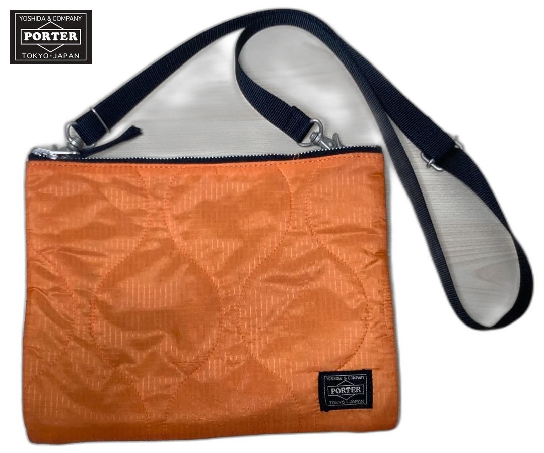PORTER GOOD OL’ Collaboration Reversible Sacoche Bag (Orange & Black)