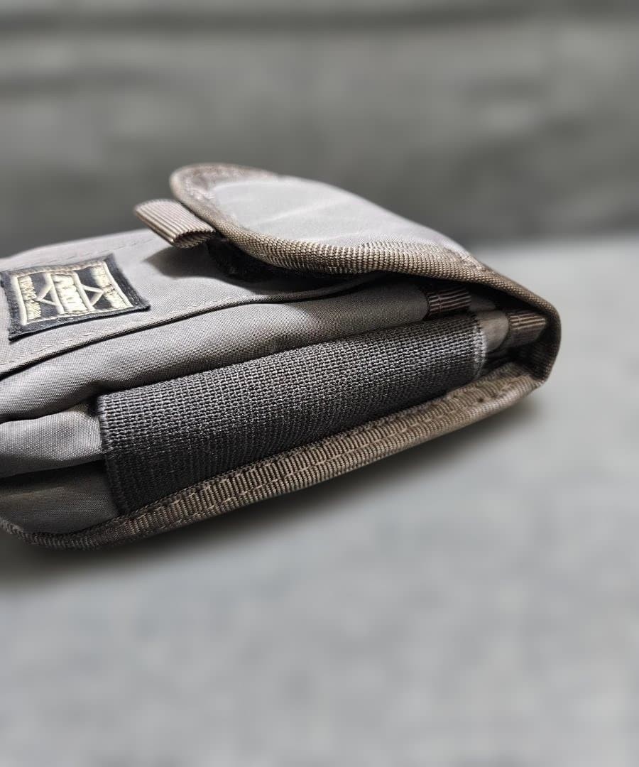 Good Condition PORTER Drive Pouch Gray Small Item Holder