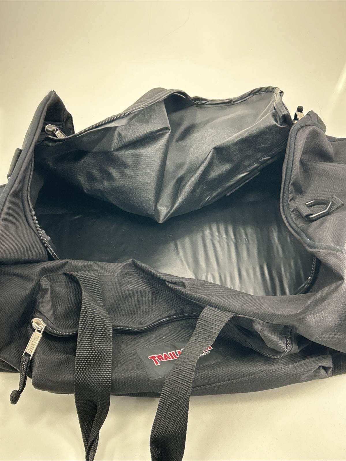 Trailmaker Equipment Duffle Bag Black 2 Zippered Sections Gym Bag 23″x12″x10.5″
