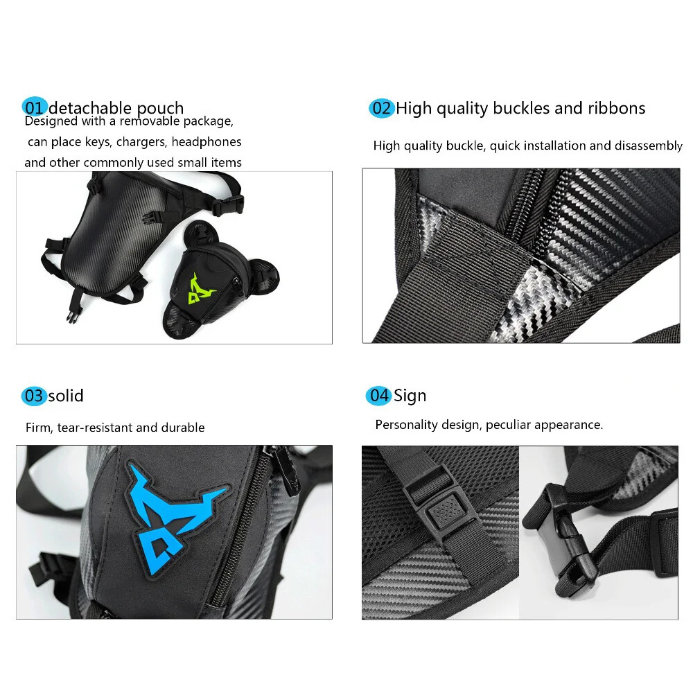 Motorcycle Leg Bag Knight Mens Waterproof Waist Bag Drop Leg Belt Fanny Pack