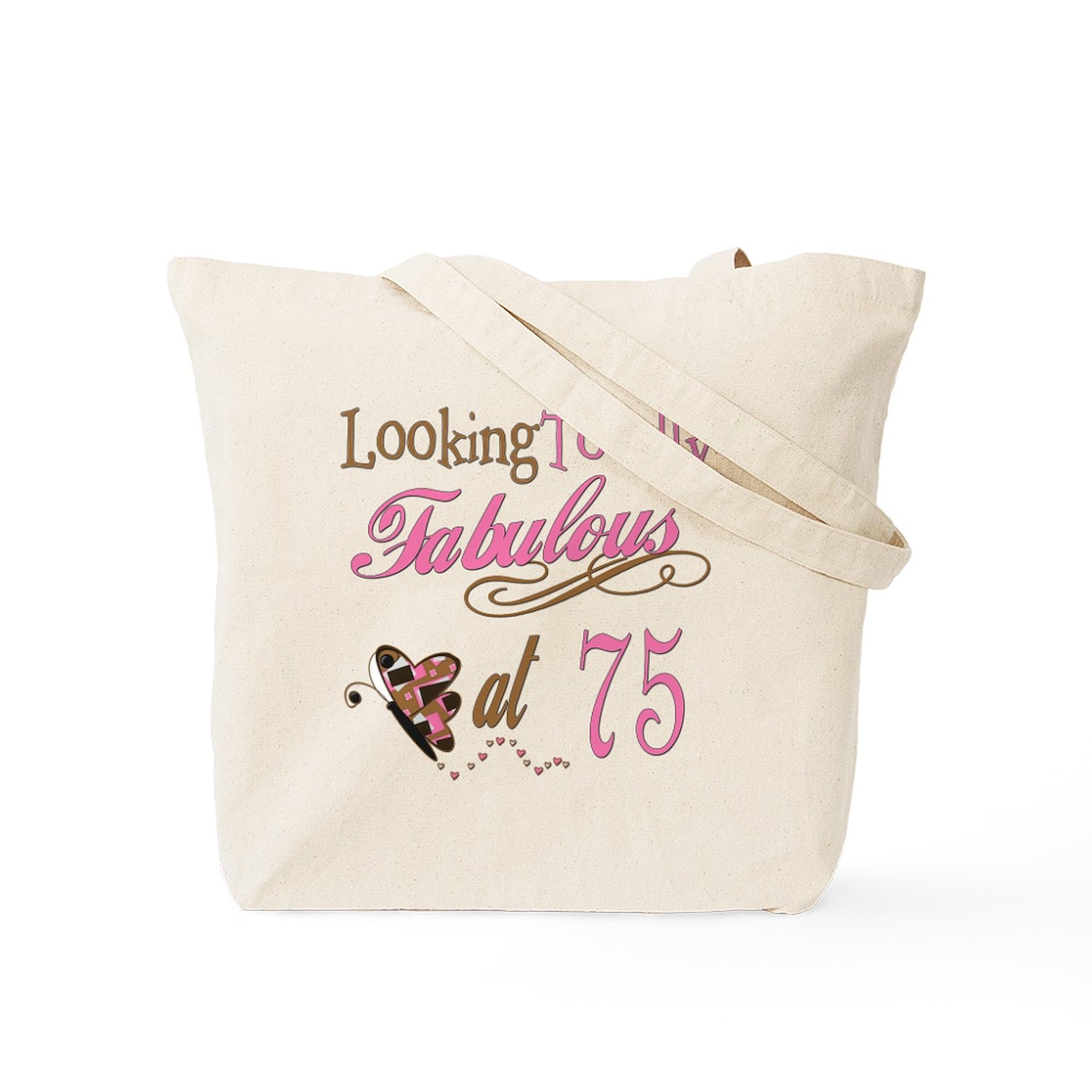CafePress Fabulous 75Th Birthday Butterfly Tote Bag (254258609)