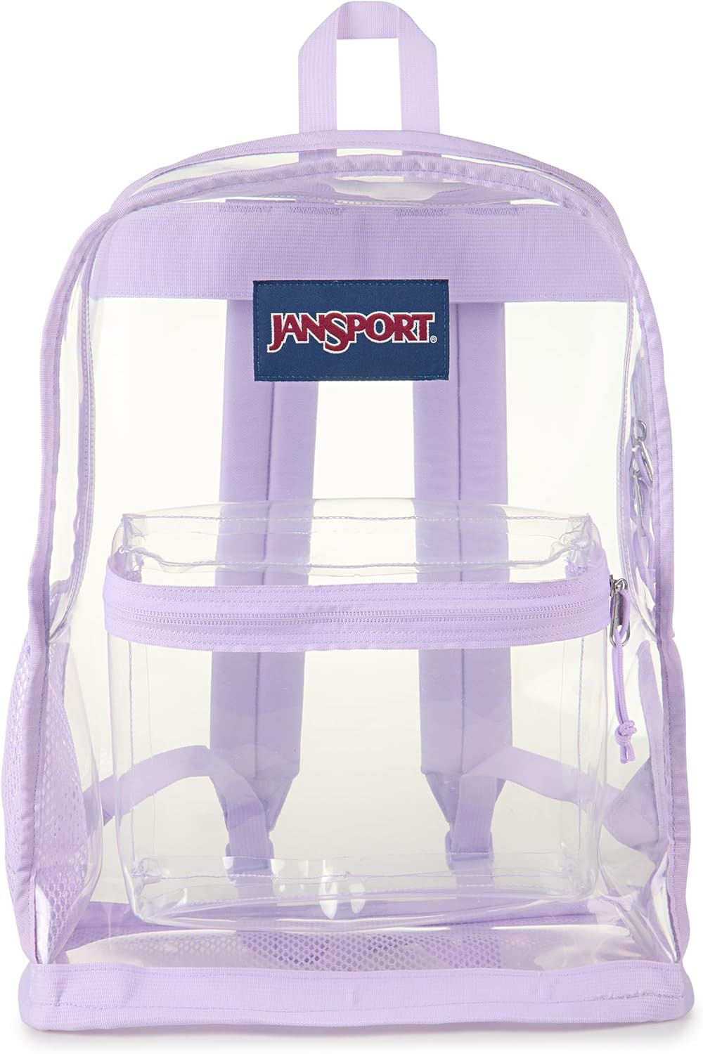 Clear Pack – 25.5L Transparent Backpack, Large Main Compartment, Side Water Bott