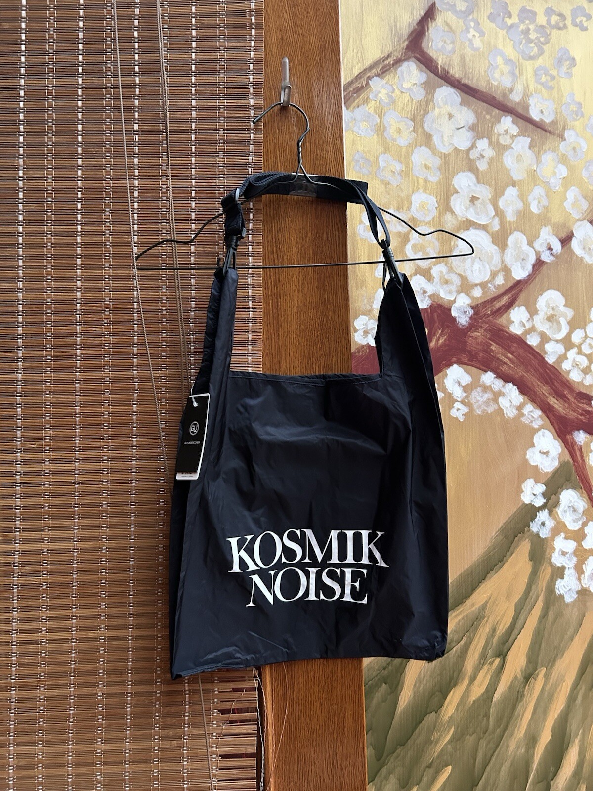 GU X Undercover “Kosmik Noise” Ripstop Packable Tote Bag Black NEW