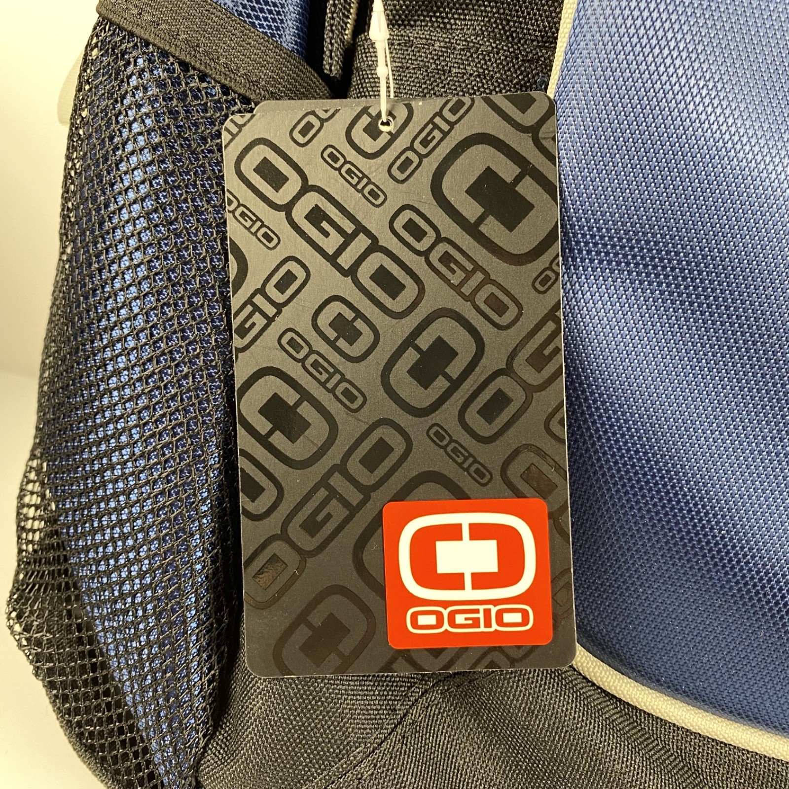 OGIO Carbon Backpack with Audio Pocket Blue Black NWT Embroidered Bryan Cave
