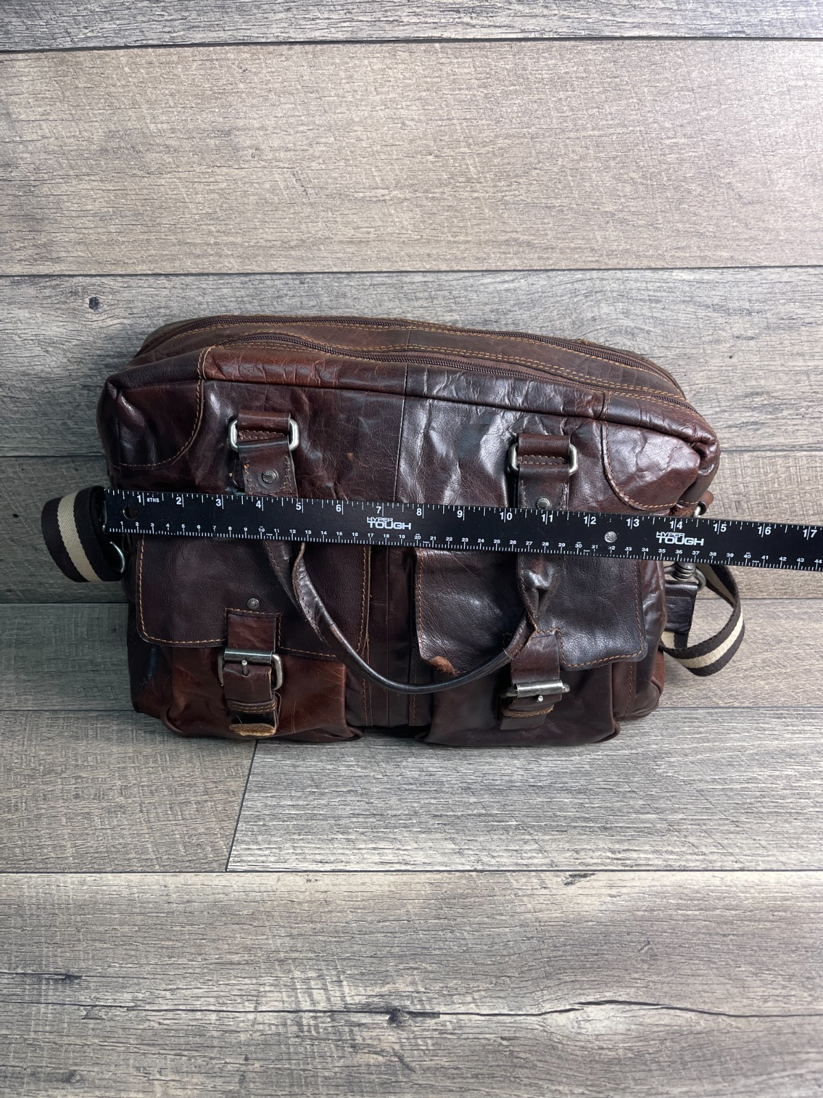 Spikes & Sparrow By Jack Georges Briefcase Bags Brown Leather Detachable Strap