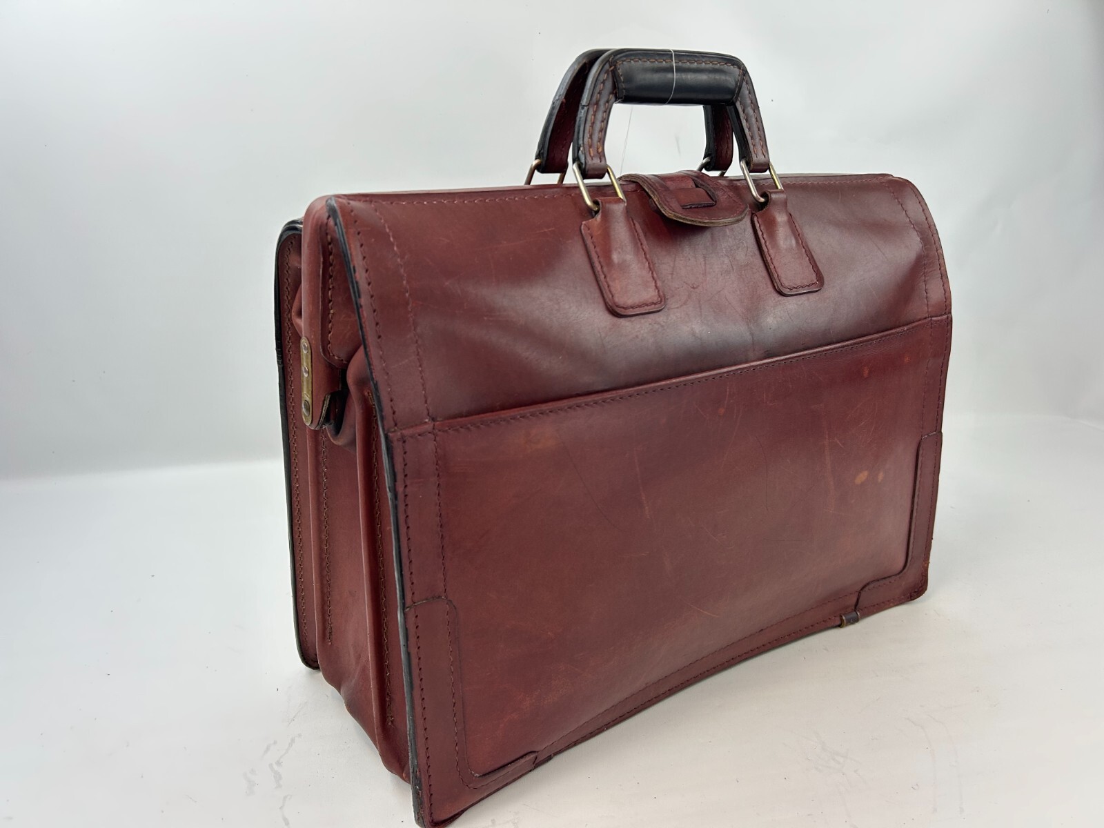 Vintage Leather SCHLESINGER Doctor Attorney Briefcase Attache Bags Mens