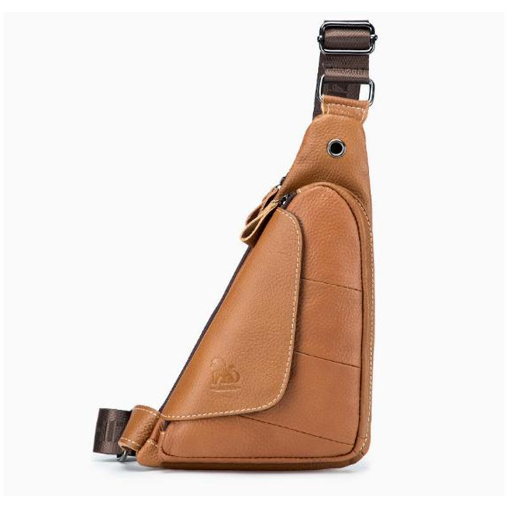 Mens Leather Shoulder Bag Sling Bag for Men Crossbody Bag Chest Bag Daypack New