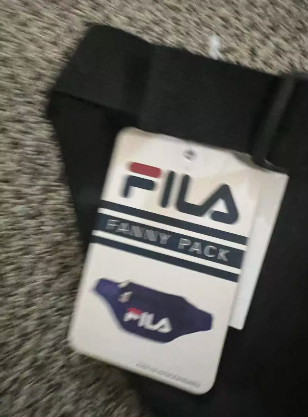 Fila Unisex Black Three Compartments Nylon Polyester Belt Bag / Fanny Bag