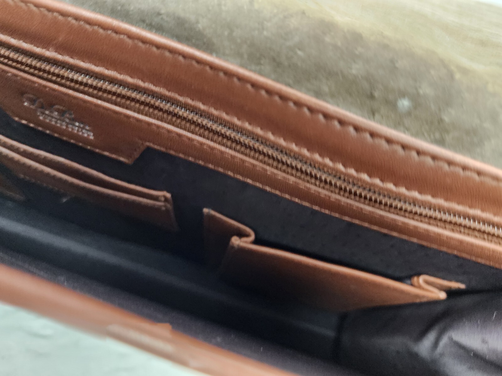 DeBon Saddle River Collection Leather Briefcase Messenger Bag With Number Lock