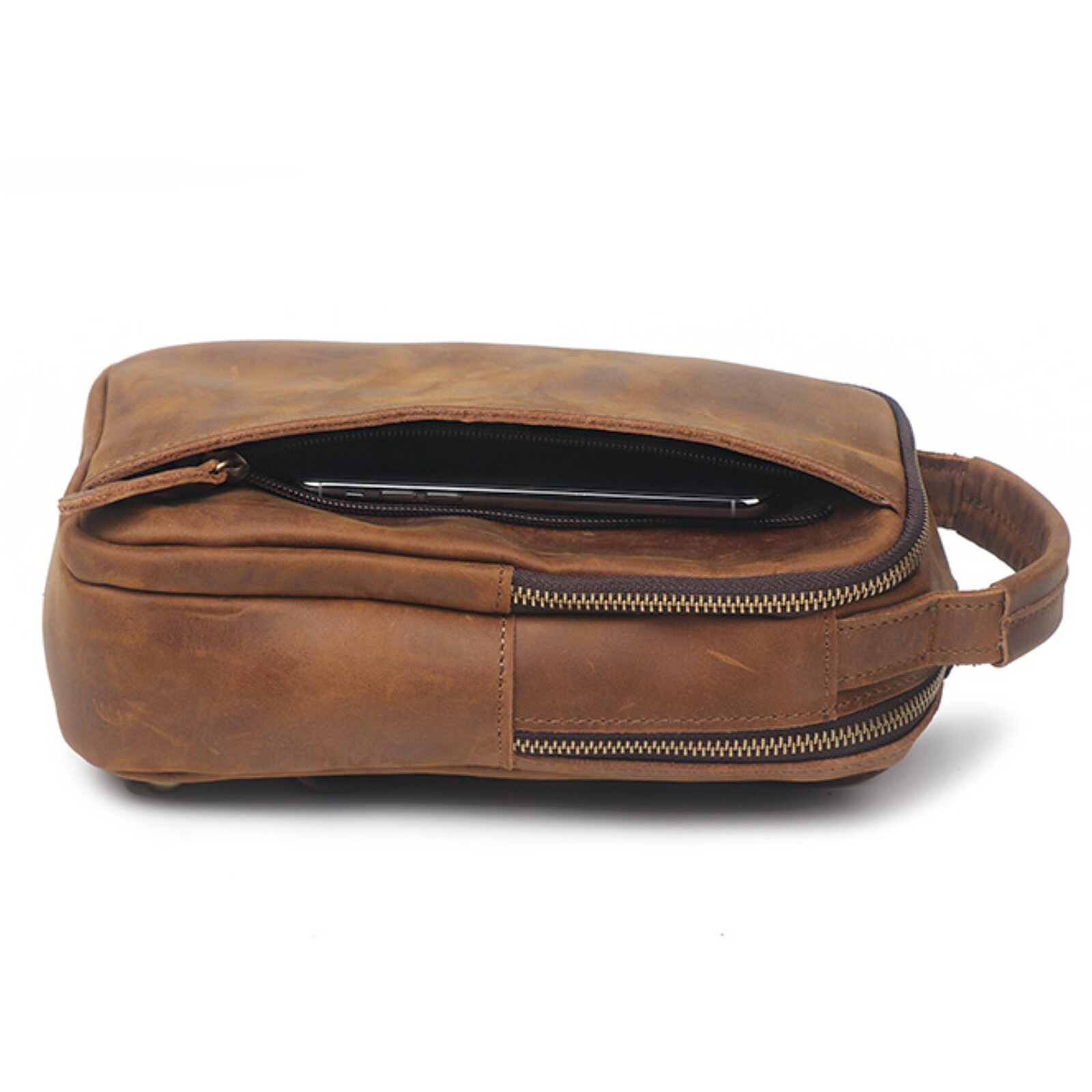 Men’s Leather Sling Backpack Crossbody Chest Bag for Travel Shoulder Pack