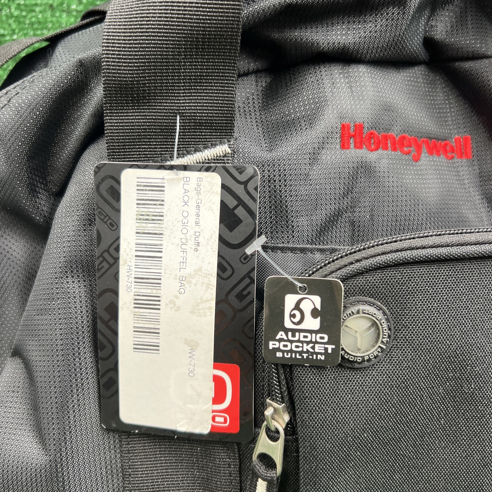 Ogio Half Dome Duffle Gym Bag Honeywell Logo Black With Audio Pocket NWT