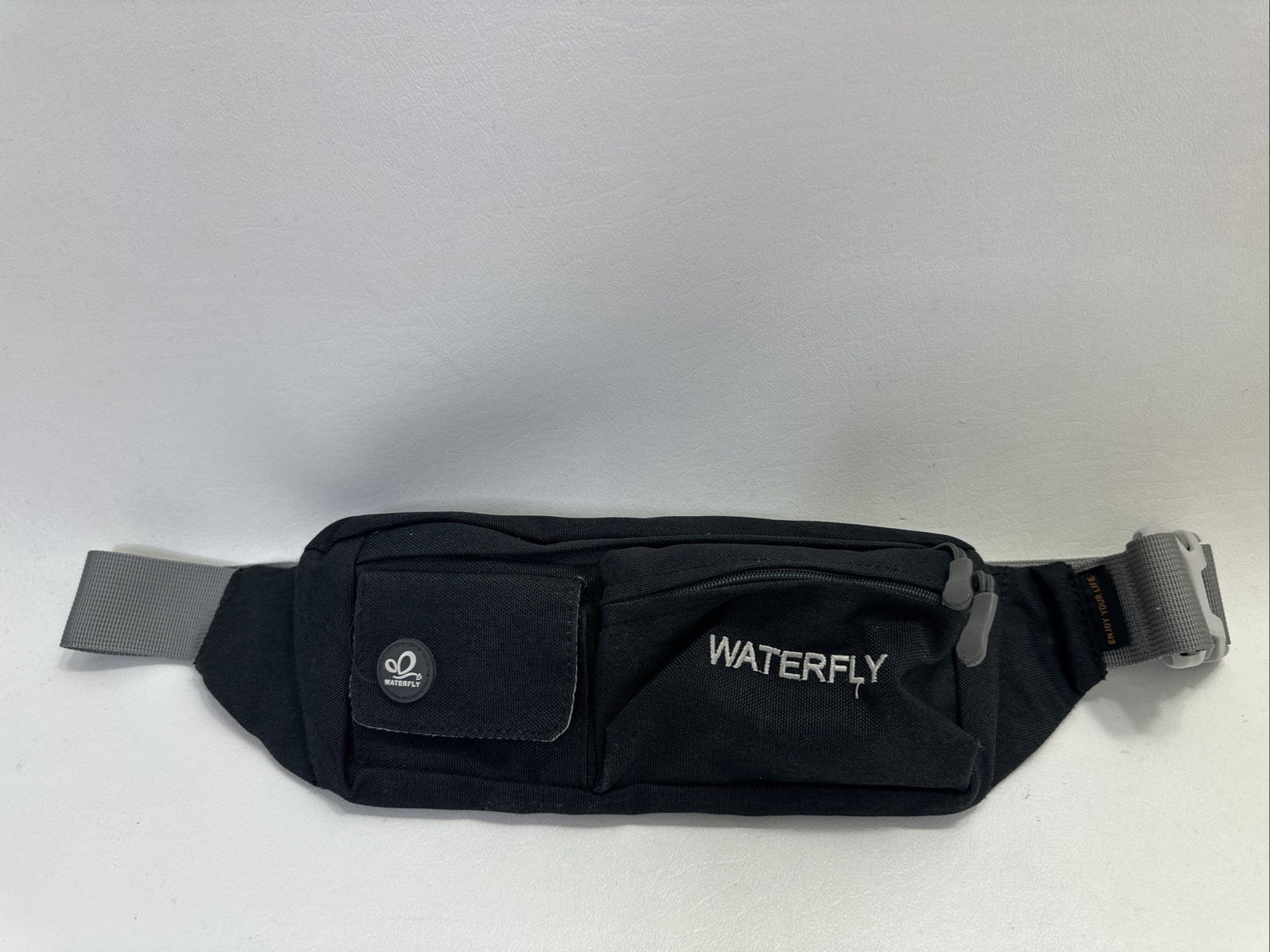 WATERFLY Black SLING CROSS BODY SHOULDER BAG LIGHTWEIGHT W Fanny Pack Adjustable