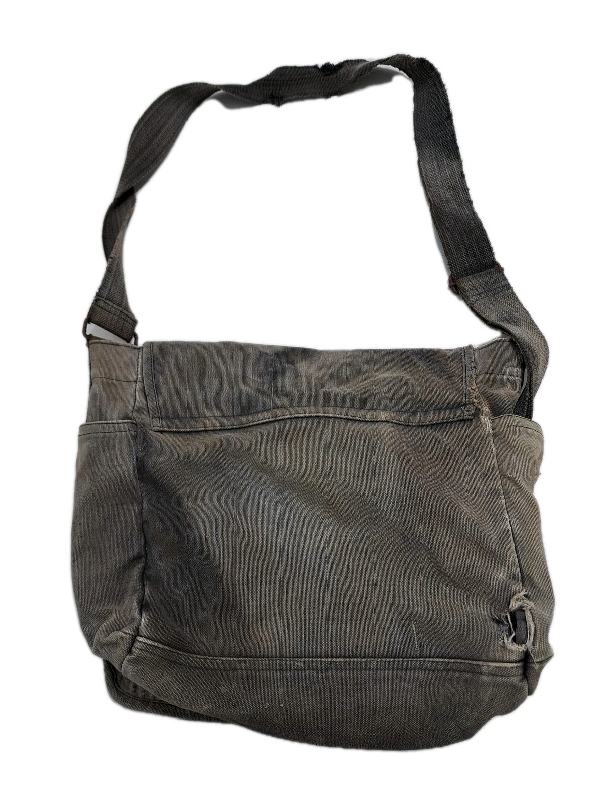 Rothco Canvas Green Brown Messenger Bag Distressed Retro Vintage Army