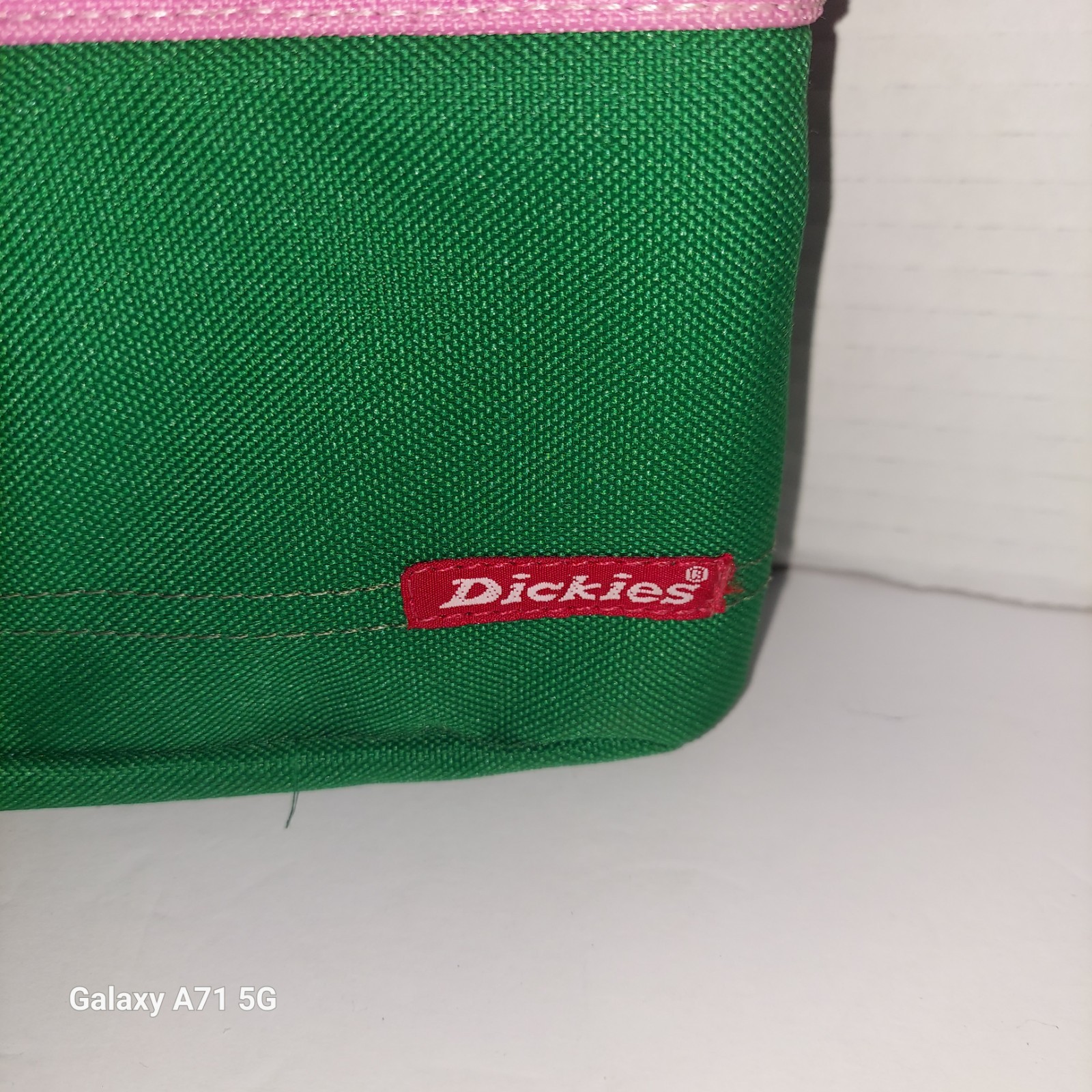 Dickies Canvas Colorblock Tote Bag Unisex Adults White Pink Green