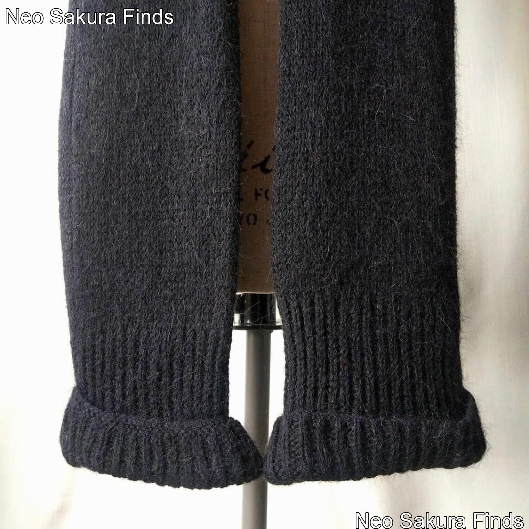 Ann Demeulemeester Sleeve Muffler Wool Alpaca Belgium 90s