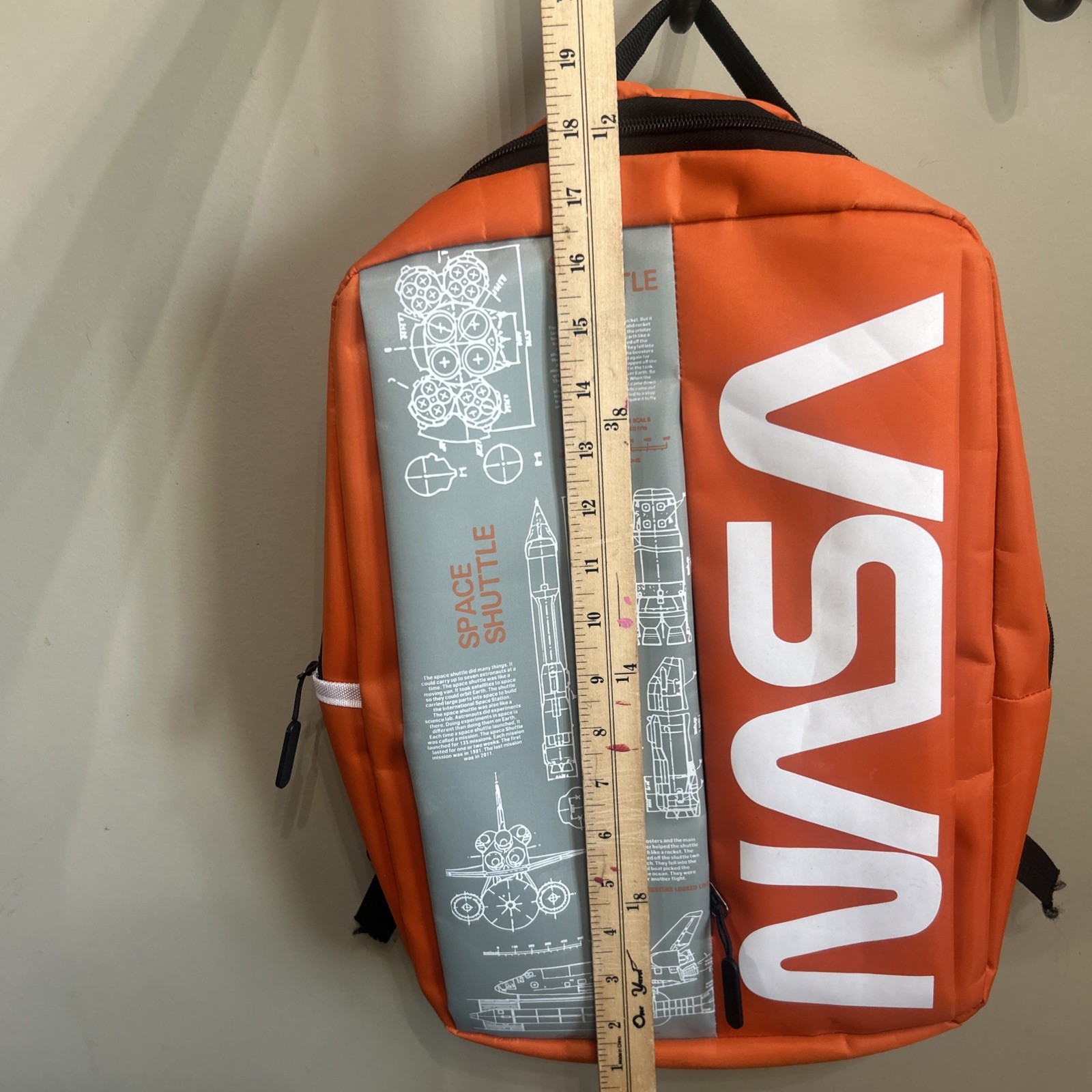 NASA Backpack Spacesuit Orange Space Shuttle USB Cable NWT