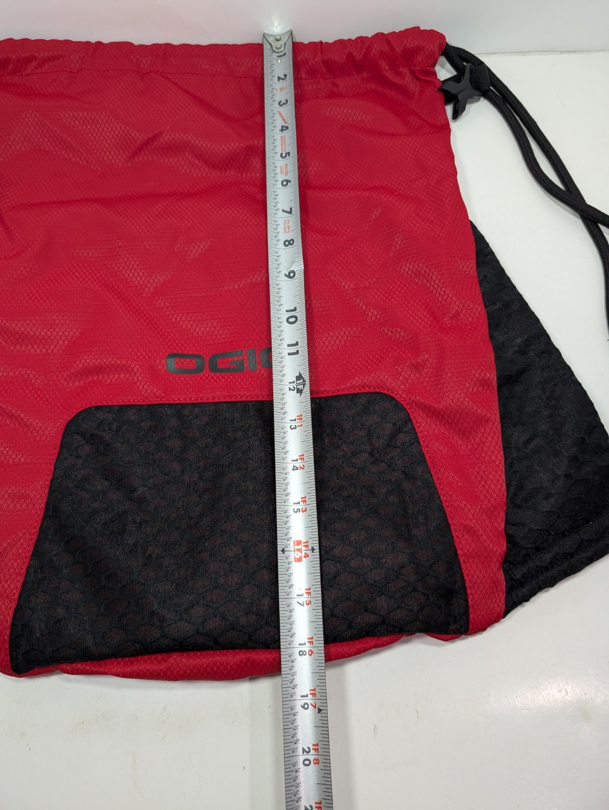 OGIO Boundary Cinch Pack Commuter Day Pack Laptop Travel Bag Red 18×14 Inches